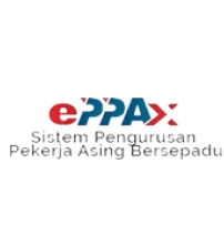 Logo of ePPAX, Sistem Pengurusan Pekerja Asing Bersepadu (Integrated Foreign Workers Management System).